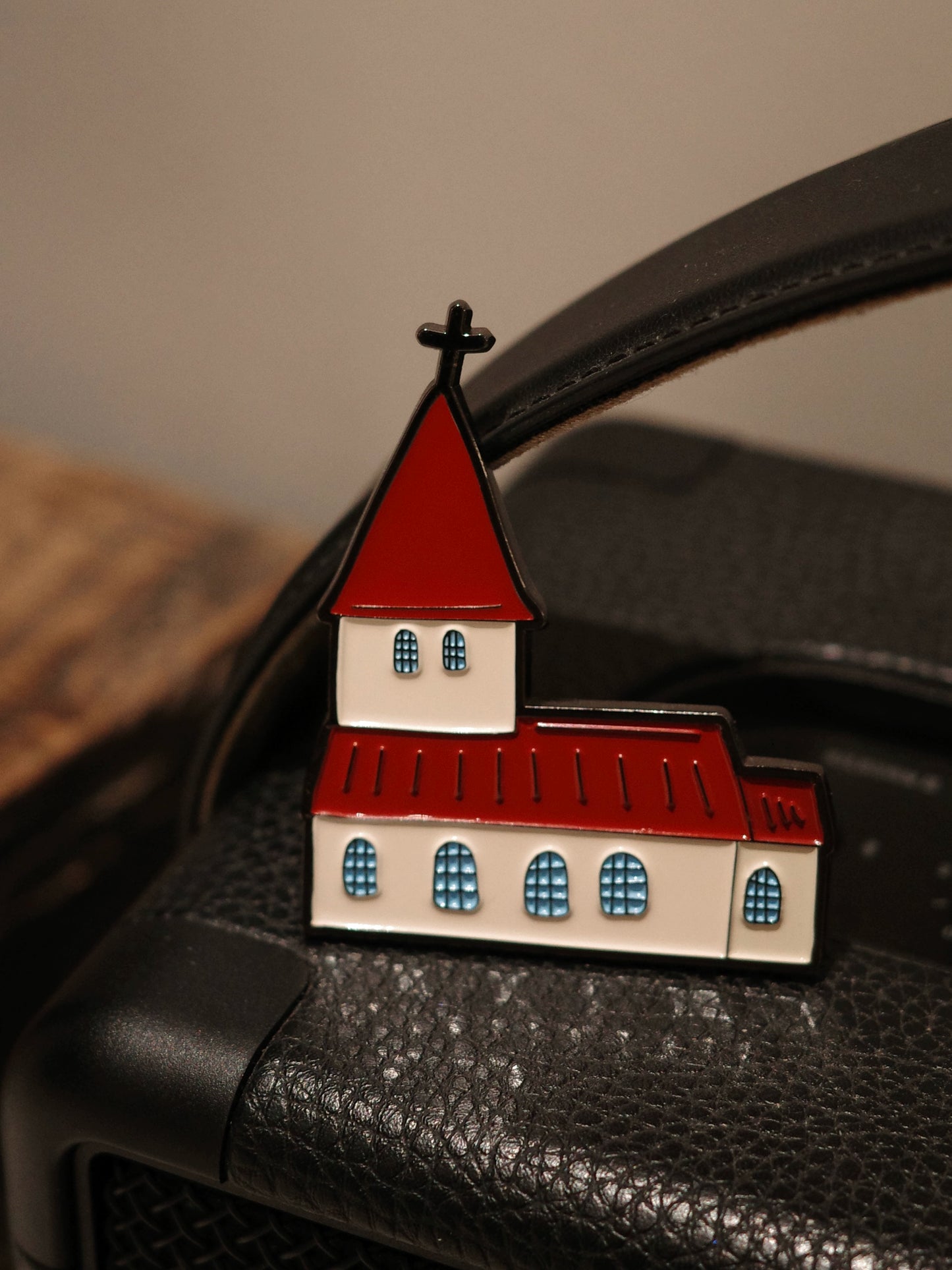 {heym}Our Home — Iceland Red Roof Cottage Fridge Magnet