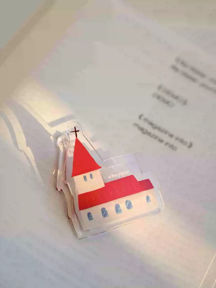 {heym}Little Home of Love — Hand-Painted Acrylic Memo Clip