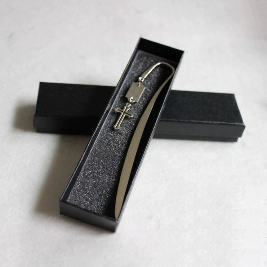 {Wisdom Keepsakes} Tarnish-Free Cross Bookmark — Metal Letter Opener & Hairpin