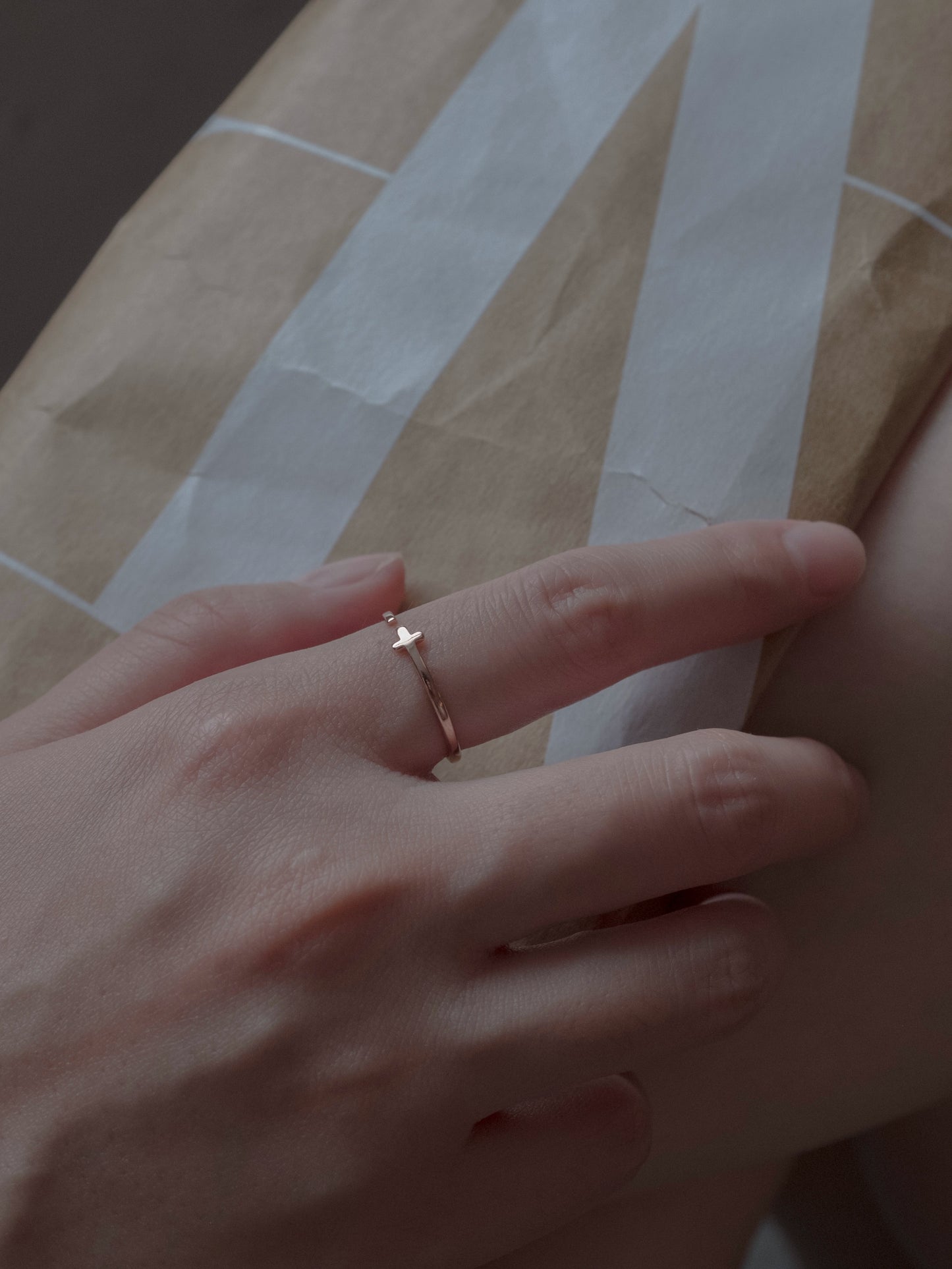 {heym}He is Love — Double-Sided Rose Gold-Plated Silver Ring