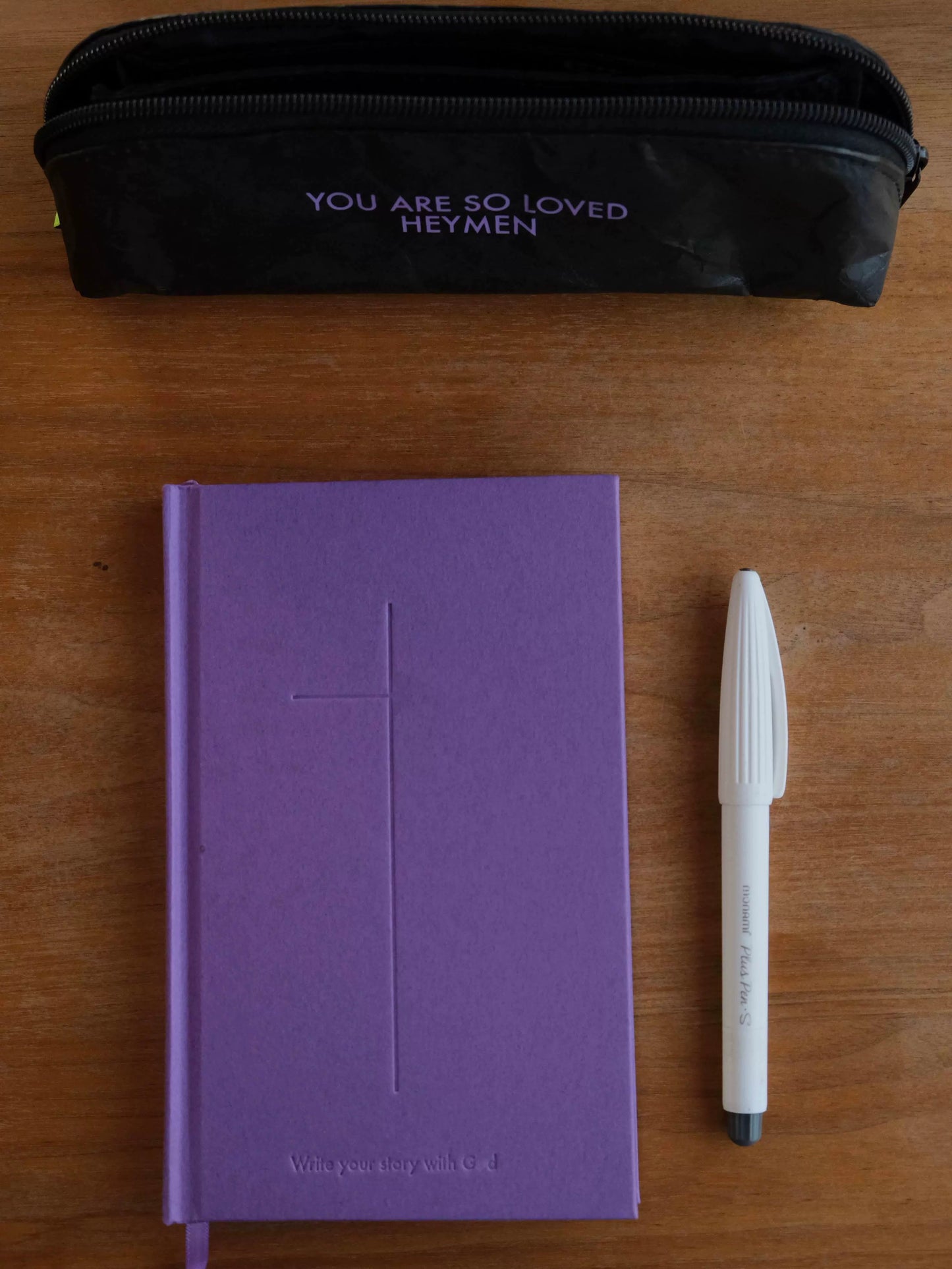{heym}our Story — Lay-Flat Lavender Pocket Notebook