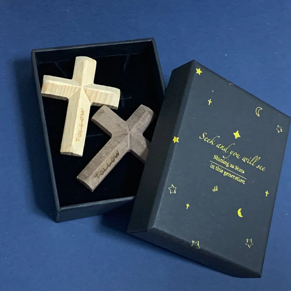 {Pocket Grace} Handmade Geometric Cross Fridge Magnet