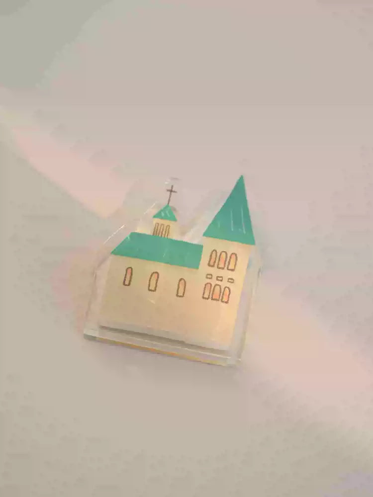 {heym}Little Home of Love — Hand-Painted Acrylic Memo Clip