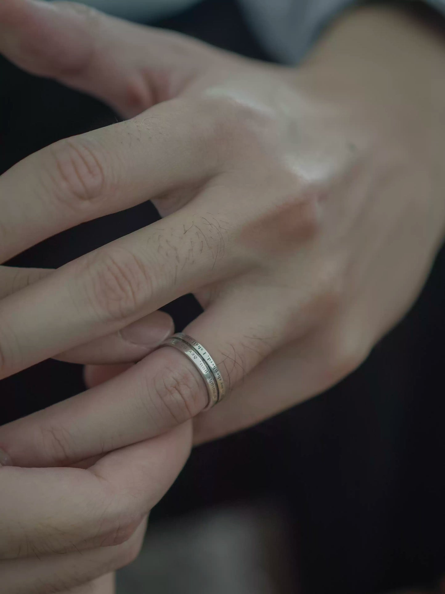 {heym}Chapter 23 — Greek Script Double-Band Silver Ring