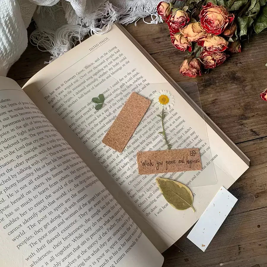 {His Creation}·Plant greeting cards bookmarks·Handwritten blessing dried flower crafts