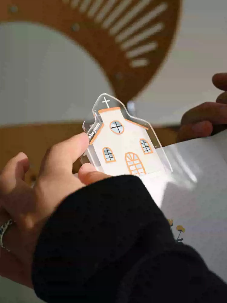 {heym}Little Home of Love — Hand-Painted Acrylic Memo Clip