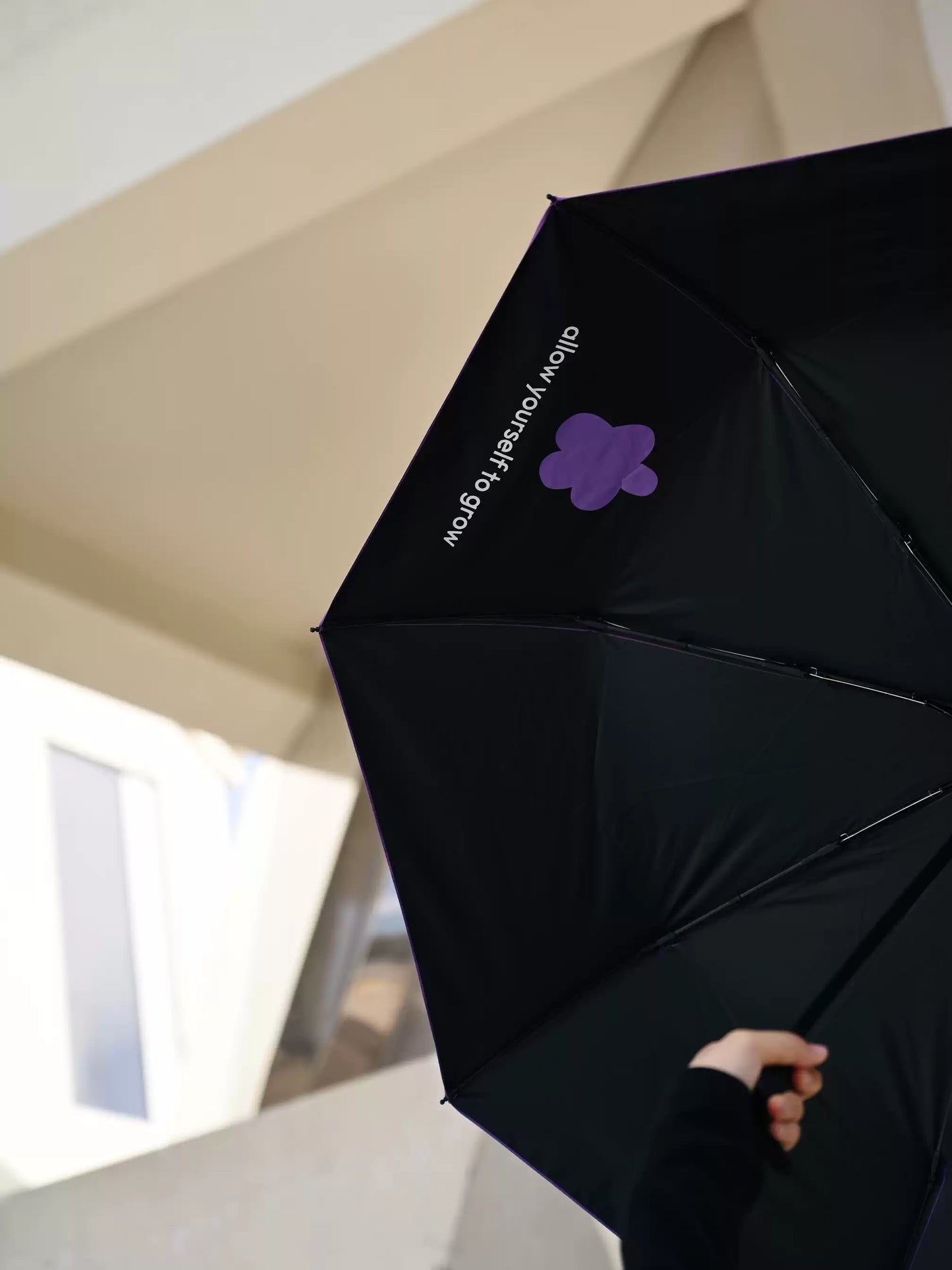 {heym}No Rain, No Flowers — Hand-Painted Raindrop UV Umbrella (Lavender)