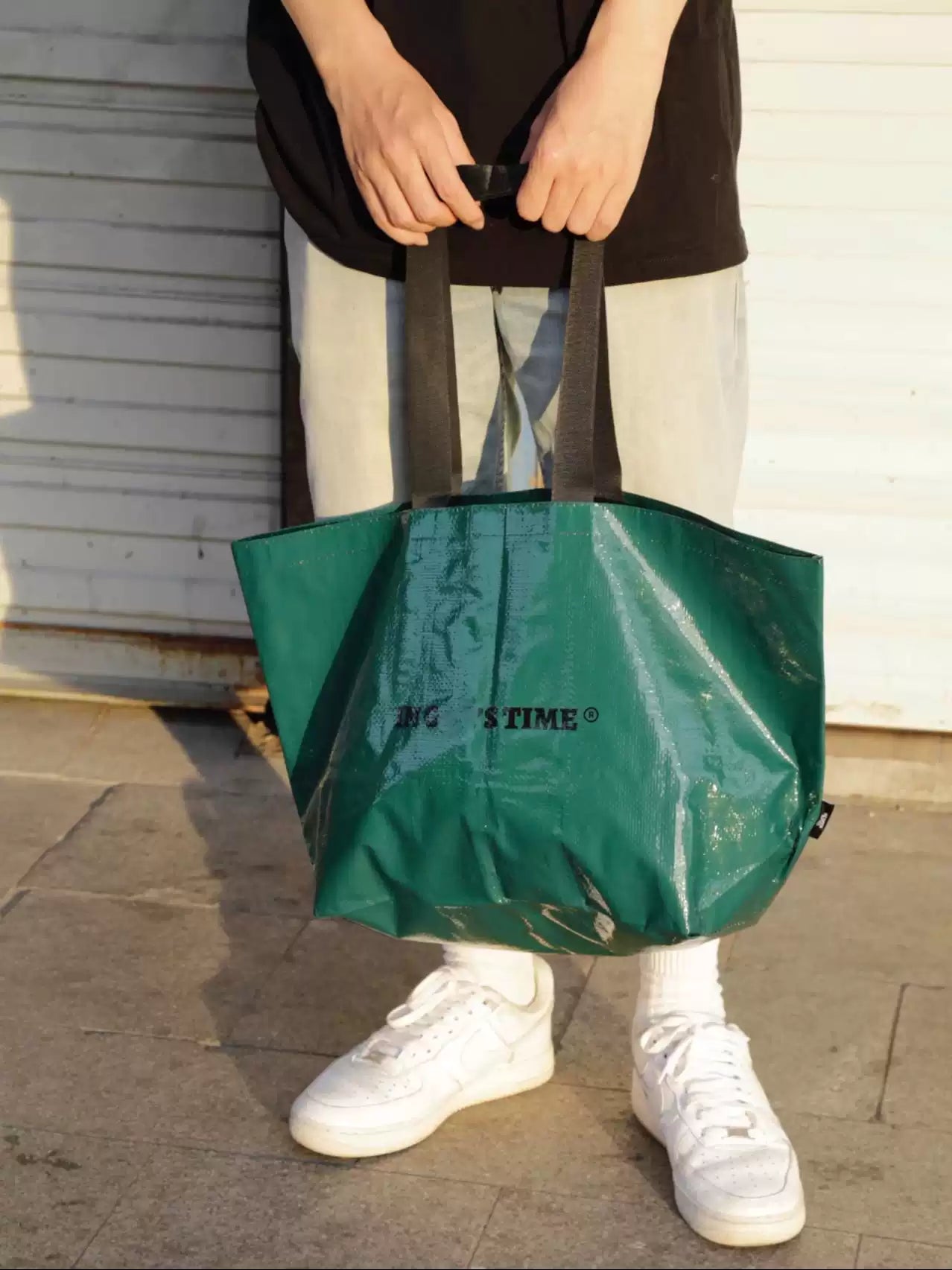 {heym}In His Time — Woven Big Green Eco Shopping Tote
