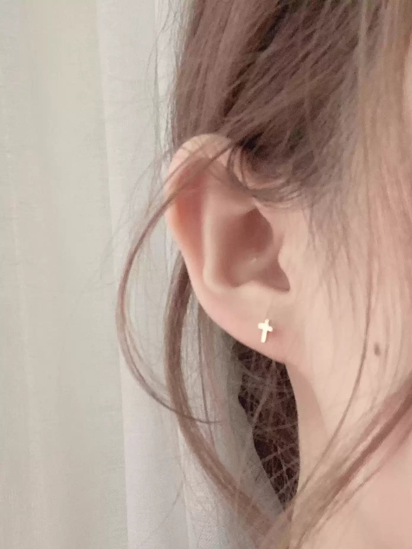 {heym}He is Love — Asymmetrical Gold-Plated Sterling Silver Studs