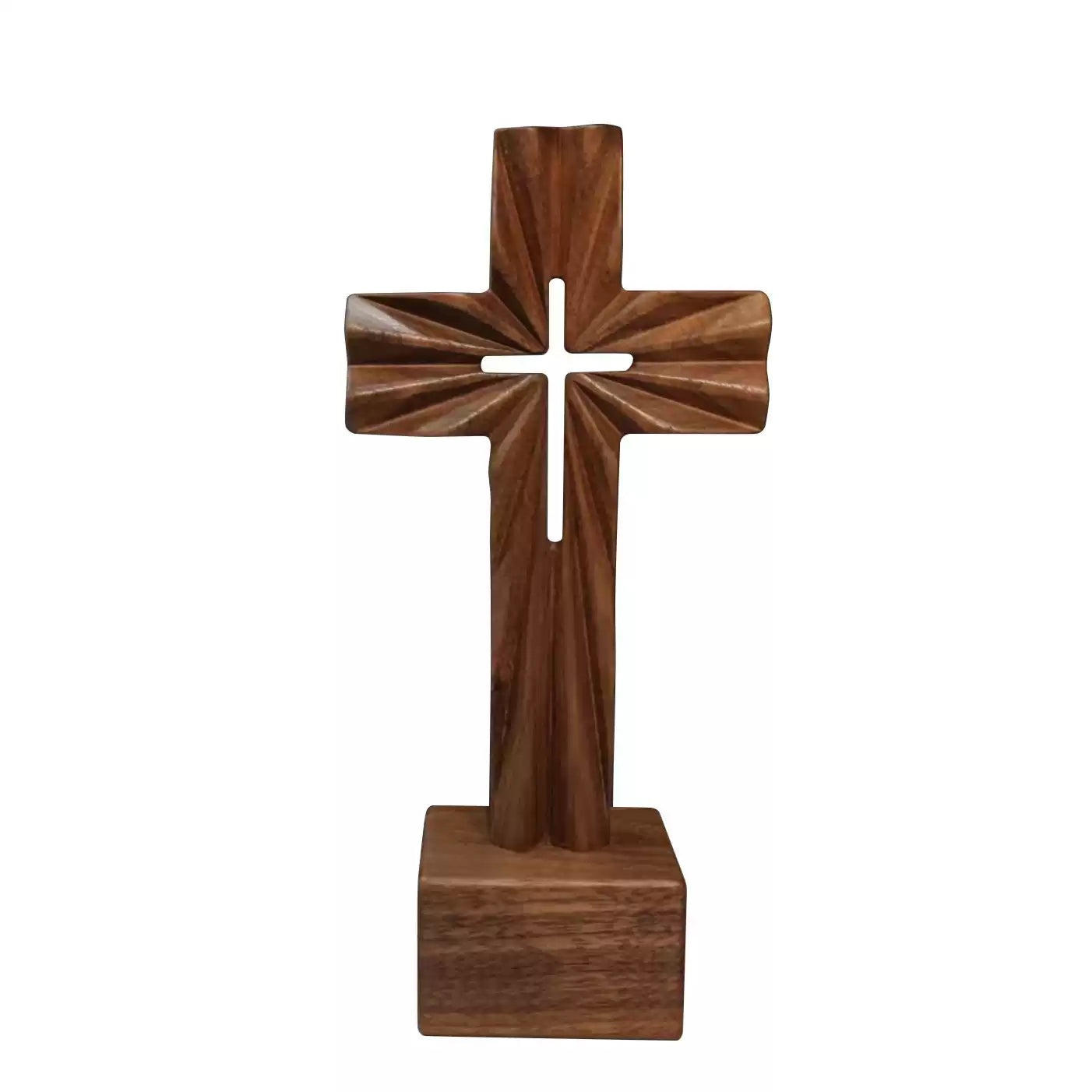 {Wisdom Keepsakes} Black Walnut Cross — Original Handcrafted Tabletop Decor