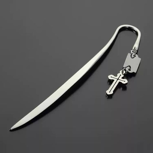 {Wisdom Keepsakes} Tarnish-Free Cross Bookmark — Metal Letter Opener & Hairpin