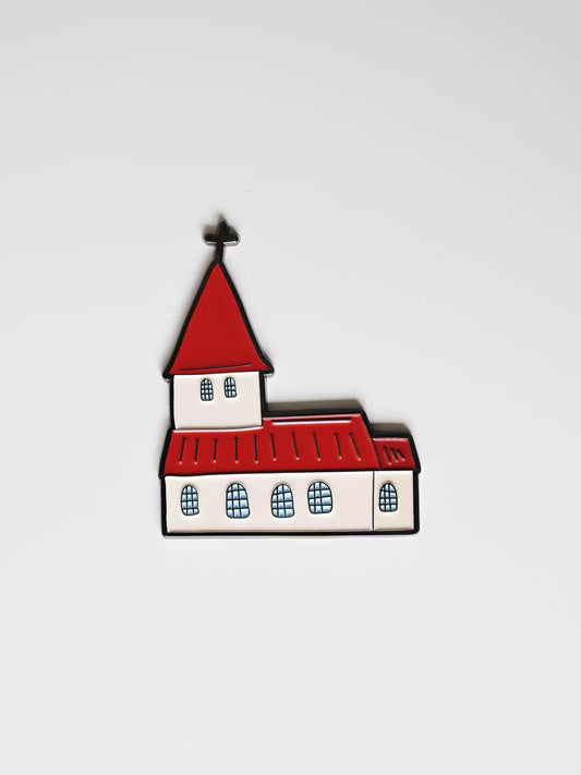{heym}Our Home — Iceland Red Roof Cottage Fridge Magnet
