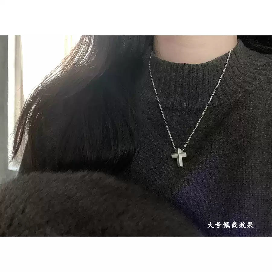 {Prism Cross Necklace} — Solid Sterling Silver | Follow