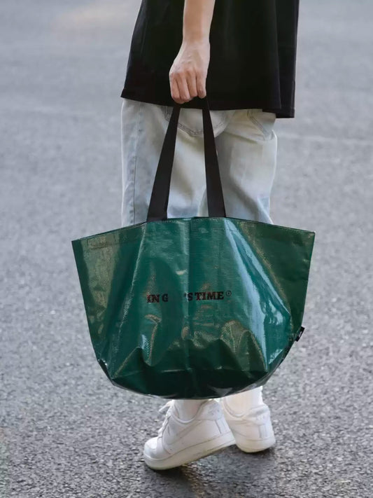 {heym}In His Time — Woven Big Green Eco Shopping Tote