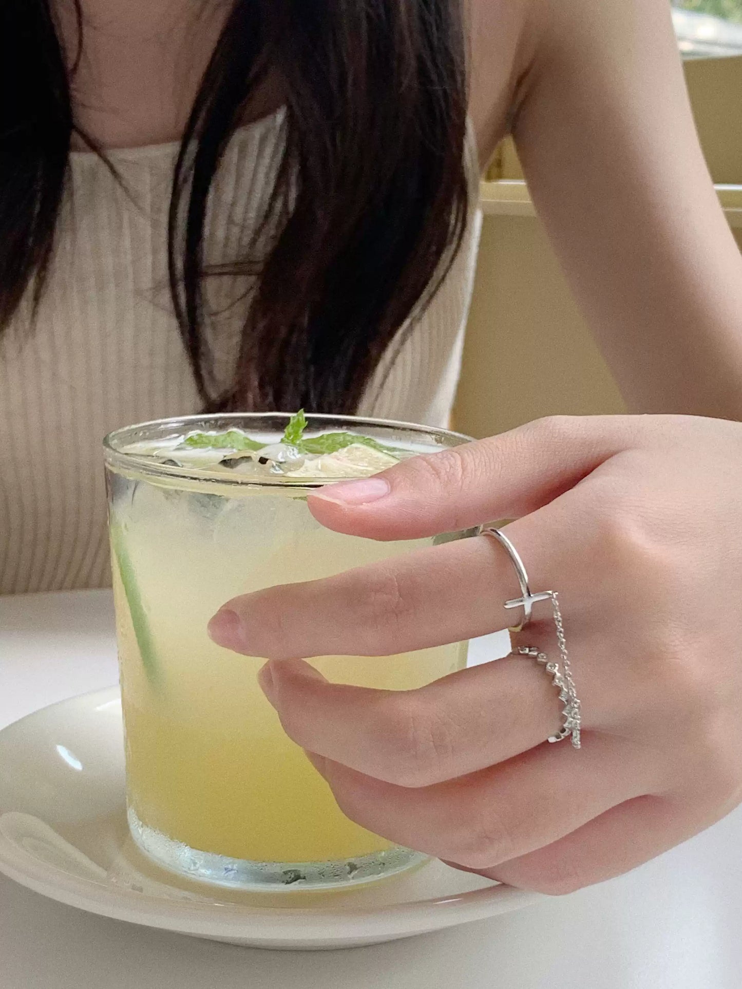 {heym}We Are One — Crown of Thorns Cross Chain Ring (Women’s)