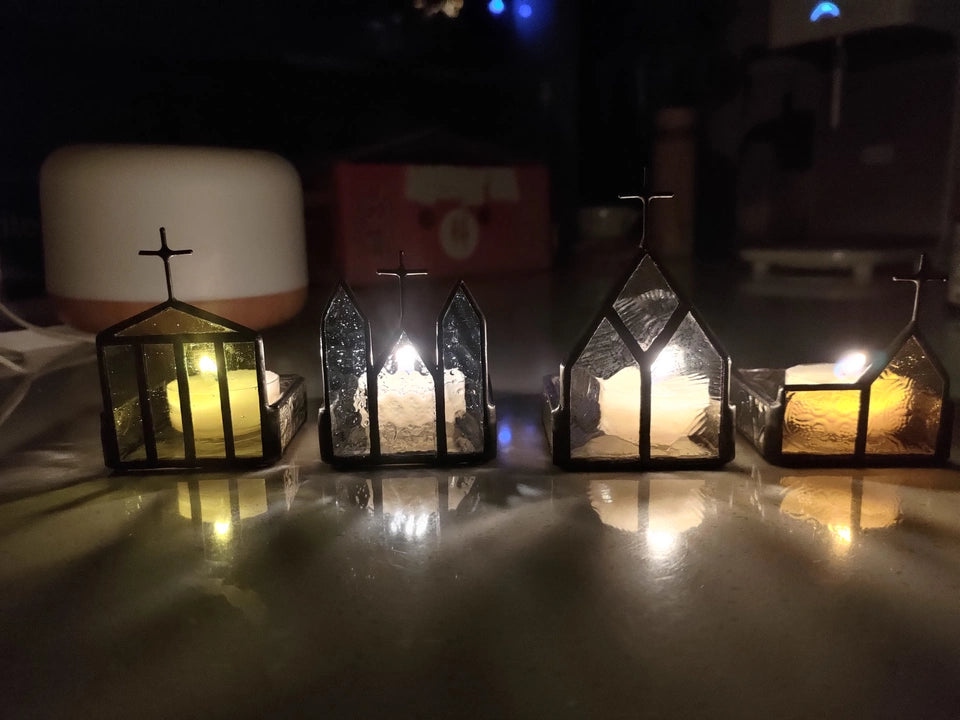 {FL Chasing Light Collection}Glass Chapel Mini Candle Holder