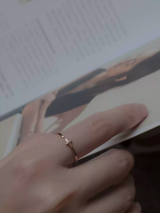 {heym}He is Love — Double-Sided Rose Gold-Plated Silver Ring