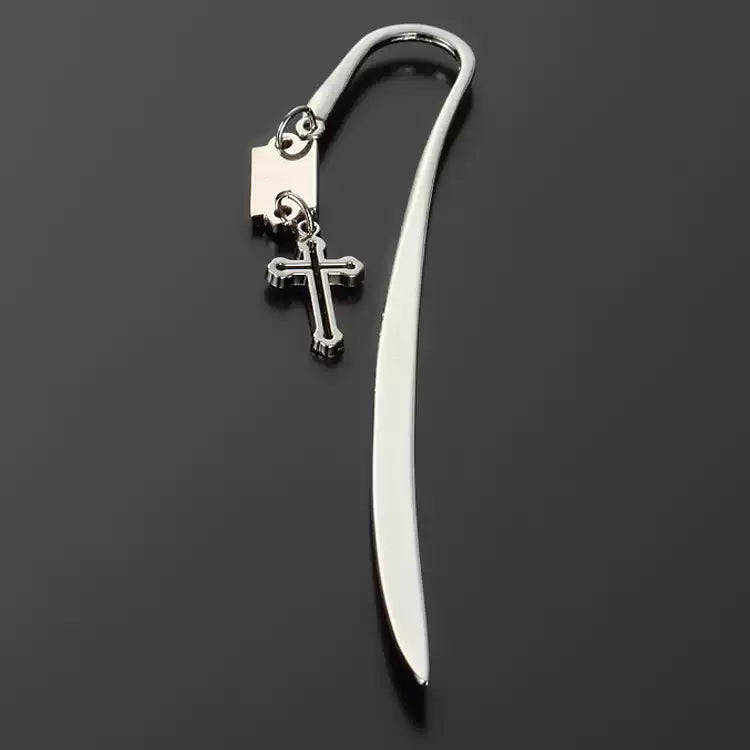 {Wisdom Keepsakes} Tarnish-Free Cross Bookmark — Metal Letter Opener & Hairpin
