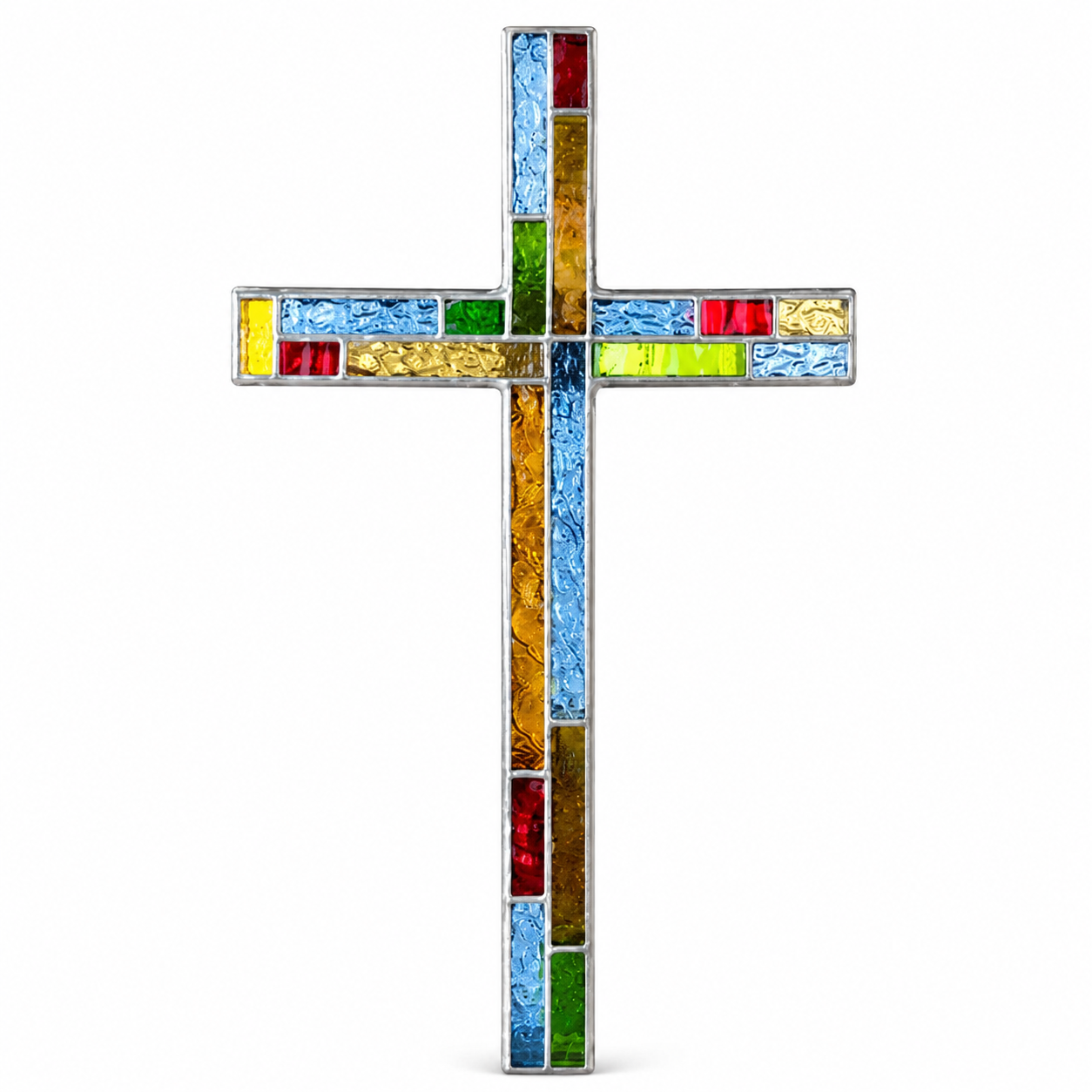 Stained Glass Cross Decor